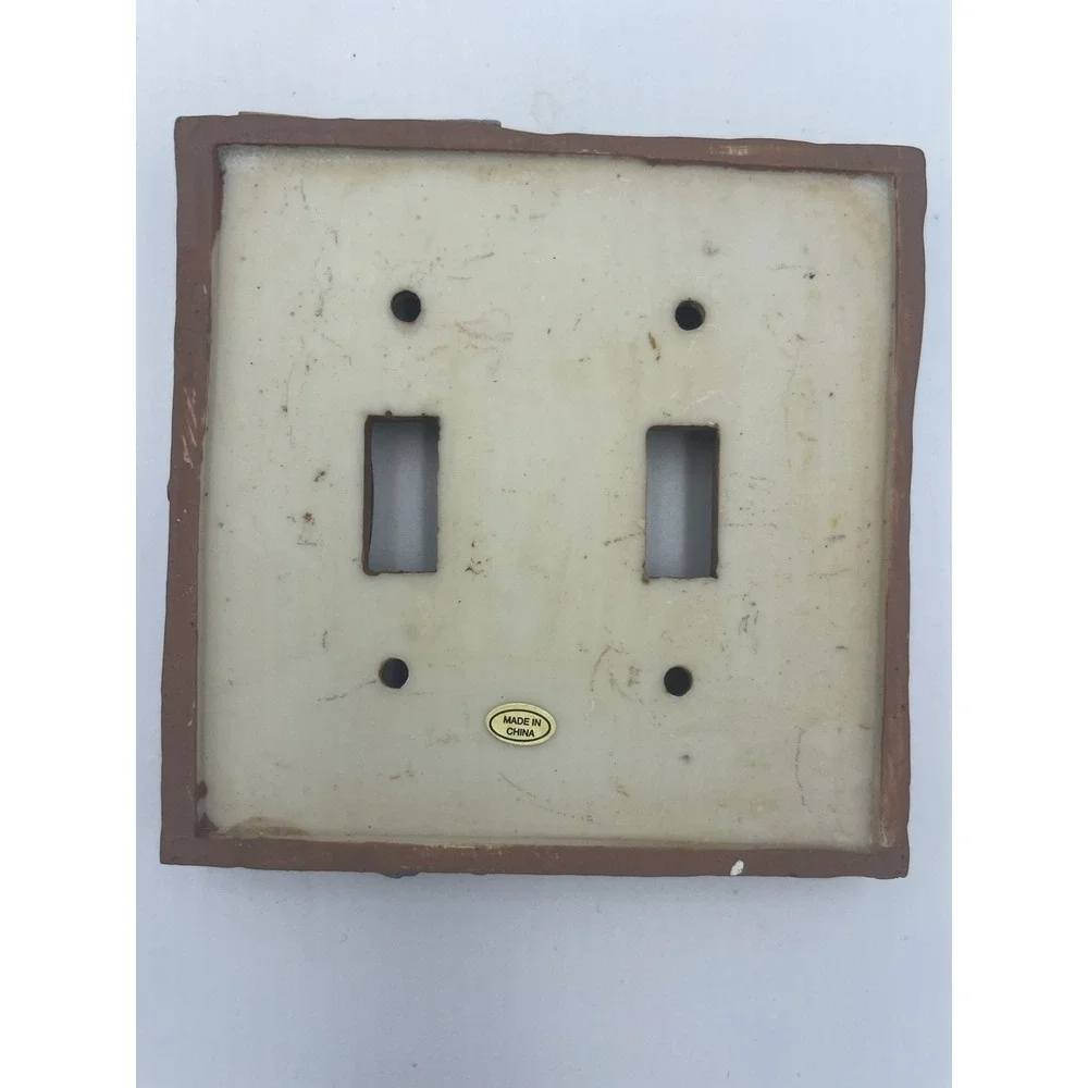 Vintage Resin Figural‎ Tools Double Light Switch Plate Cover Work Shop Unbranded